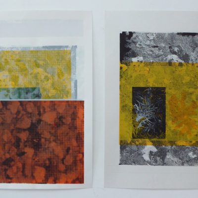 <p>Impression sérigraphie 5 et 7 passages – 100x70cm chaque</p>
